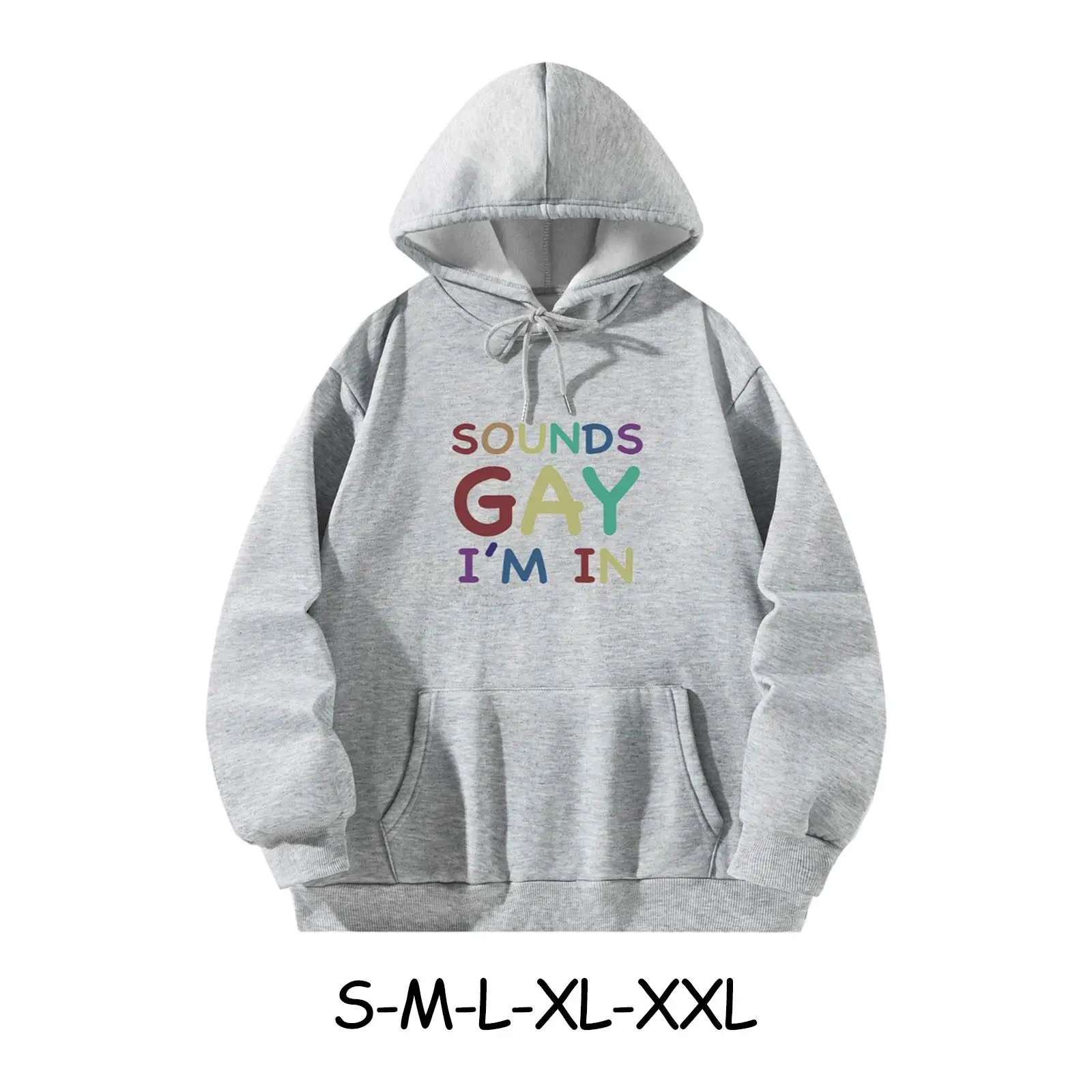 

Womens Mens Hoodie Gray Casual Fashion Pullover for Commuting Street Walking
