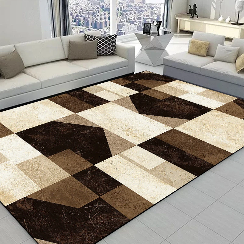 Modern Blue Geometric Carpets for Living Room Light Luxury Colour Rugs for Bedroom Decor Sofa Large Area Soft Lounge Floor Mat 4