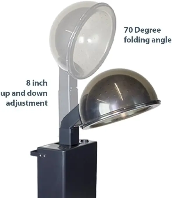 Hooded Conditioning Hair Dryer 1150W with Stand, 60-Minute Timer, Temperature Adjustable, Angle & Height Adjustable Downdraft Ho