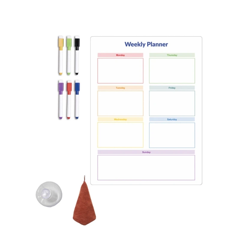 

Magnetic Calendar Whiteboard Fridge Weekly Monthly Planner Calendar for Kitchen Grocery Shopping List To-do-list Board