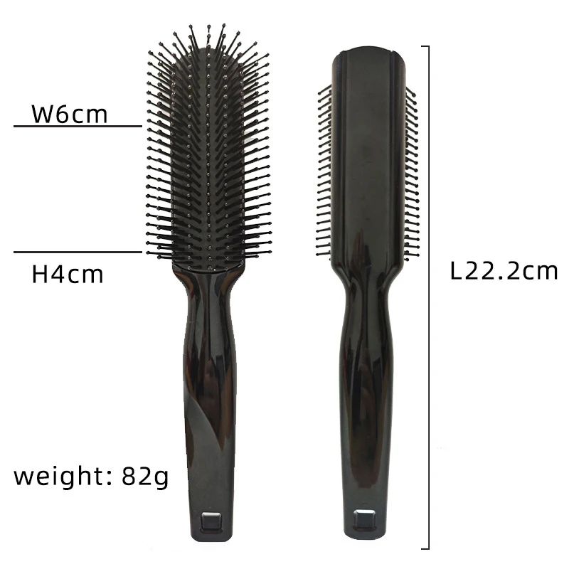 1pc Black Removable Detangling Hair Brush Handle Tangle Comb pompadour men styling Shower Massage scalp Comb Salon Hairdressing