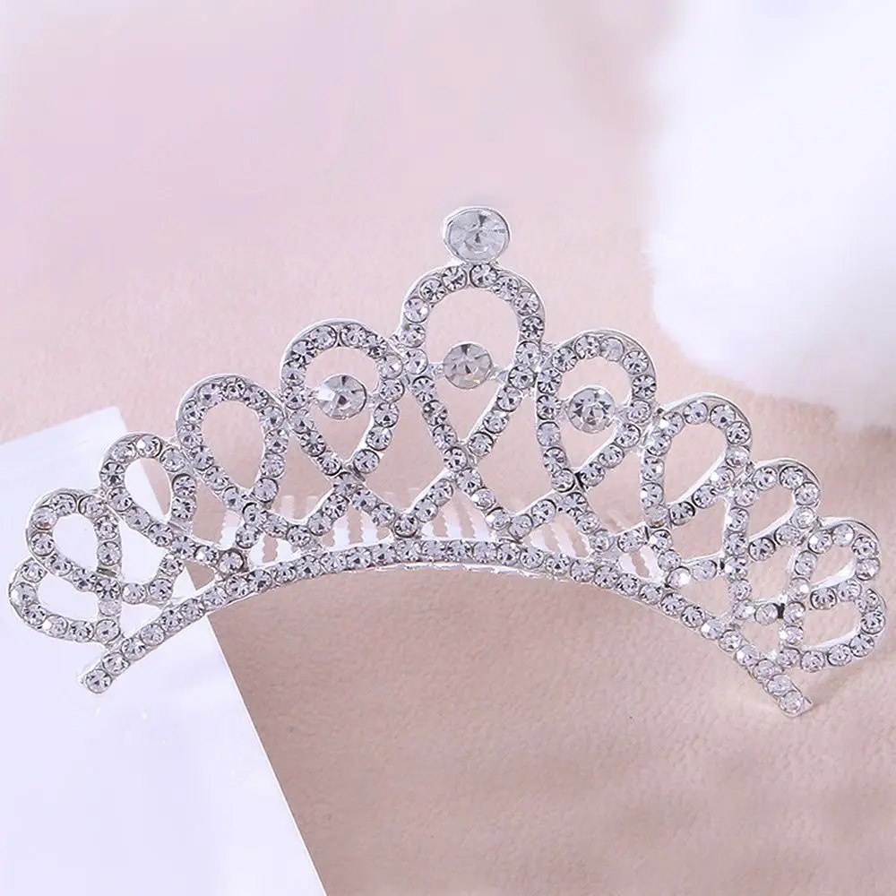 Elegante Prinzessin Kristall Tiaras Geburtstag Party Kronen Haar Kamm Haar Ornamente Kristall Hochzeit Tiaras Braut Haar Zubehör – Detail 9