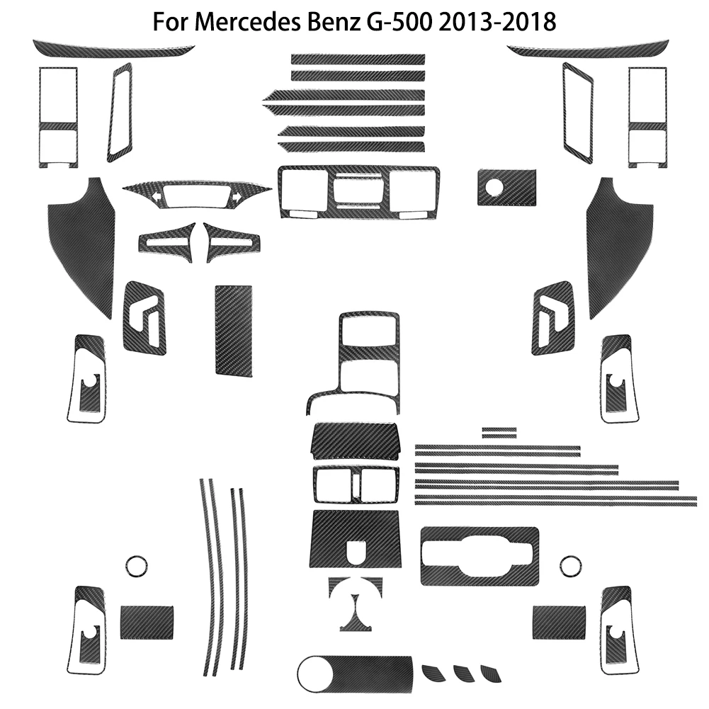 

Car Center Console Decoration Carbon Fiber Sticker For Mercedes Benz G-class G350/G500 2013-2018 Styling Accessories