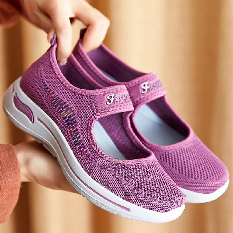 Lightweight Women's Vulcanize Shoes Summer Soft Women Casual Shoes Comfortable Slip-on Female Sneakers Outdoor Anti-slip Tennis