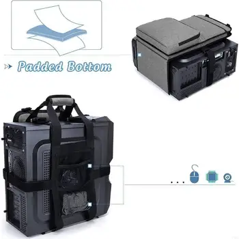Custodia per il trasporto del desktop per PC con borsa per torre per computer a tasca più archiviazione Custode da viaggio il