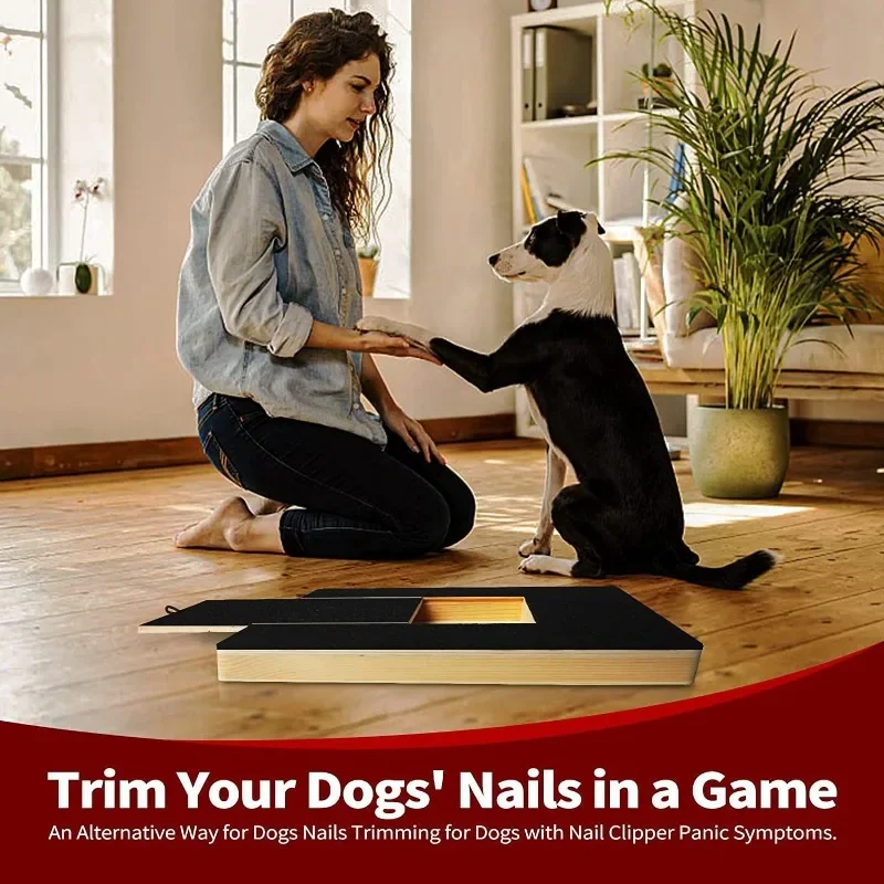 Adjustable Wooden Dog Nail File Board Scratching Board for Nail Trimming Self Pet Scratcher Toy Safe Pet Grooming Accessories