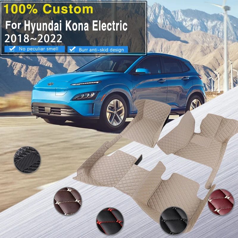 Car Mats Floor For Hyundai Kona Electric Os 2018 2019 2020 2021 2022