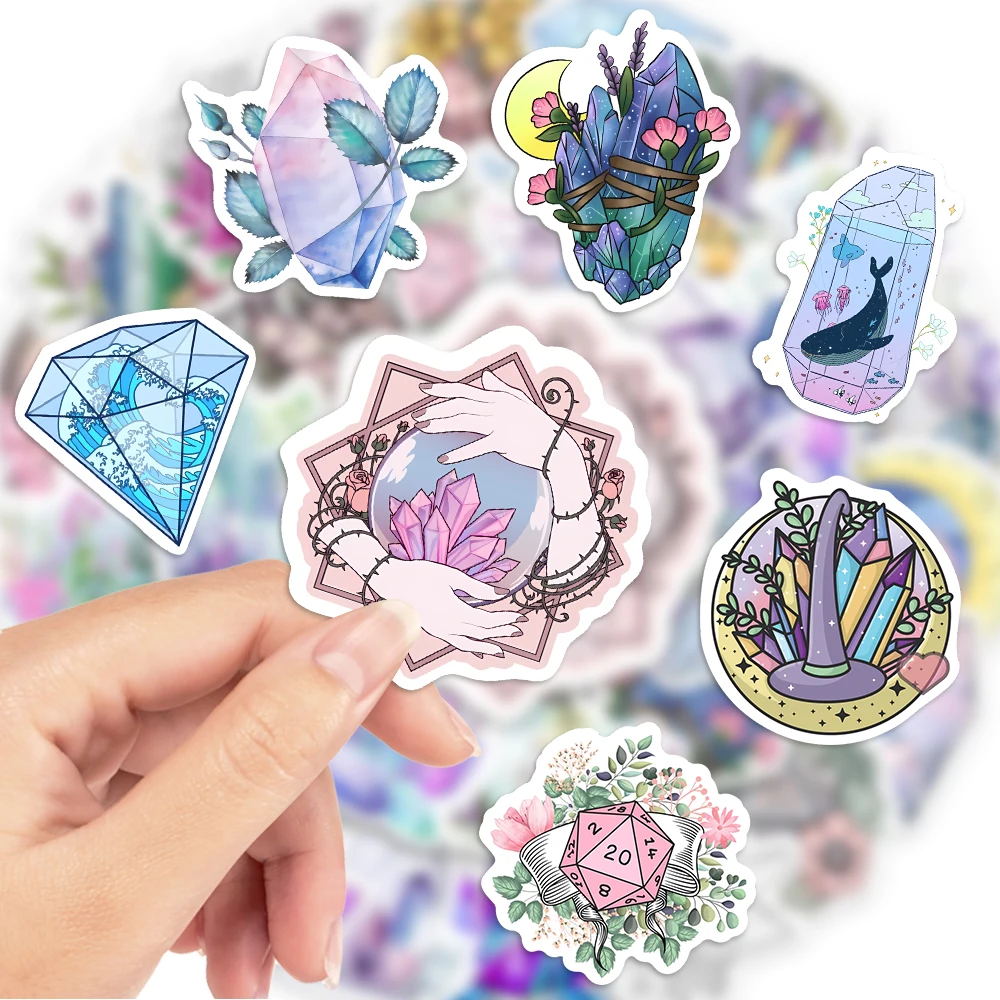 Cartoon Boho Style Crystal Stickers DIY for Laptop Luggage Refrigerator Phone Skateboard Graffiti Decal for Kids Waterproof PVC cartoon stickers paper stickers animal stickers cartoon sticker