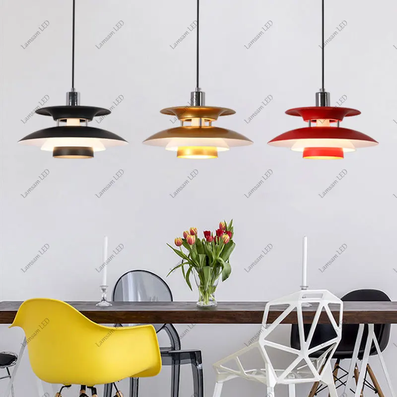 Danish PH5 Pendant Lamp Disc-shaped Suspension Light with E27 Bulb Holder 85-265V for Bedroom Dining Room Corridor Bar Balcony 3
