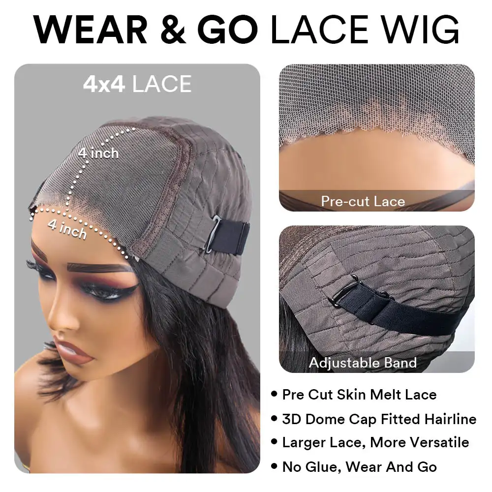 34 Inch Silk Straight Wig Per Cut Lace 4x4/7x5 Glueless Wig Highlight Brown Human Hair Hidden Strap 360 Glueless For Women