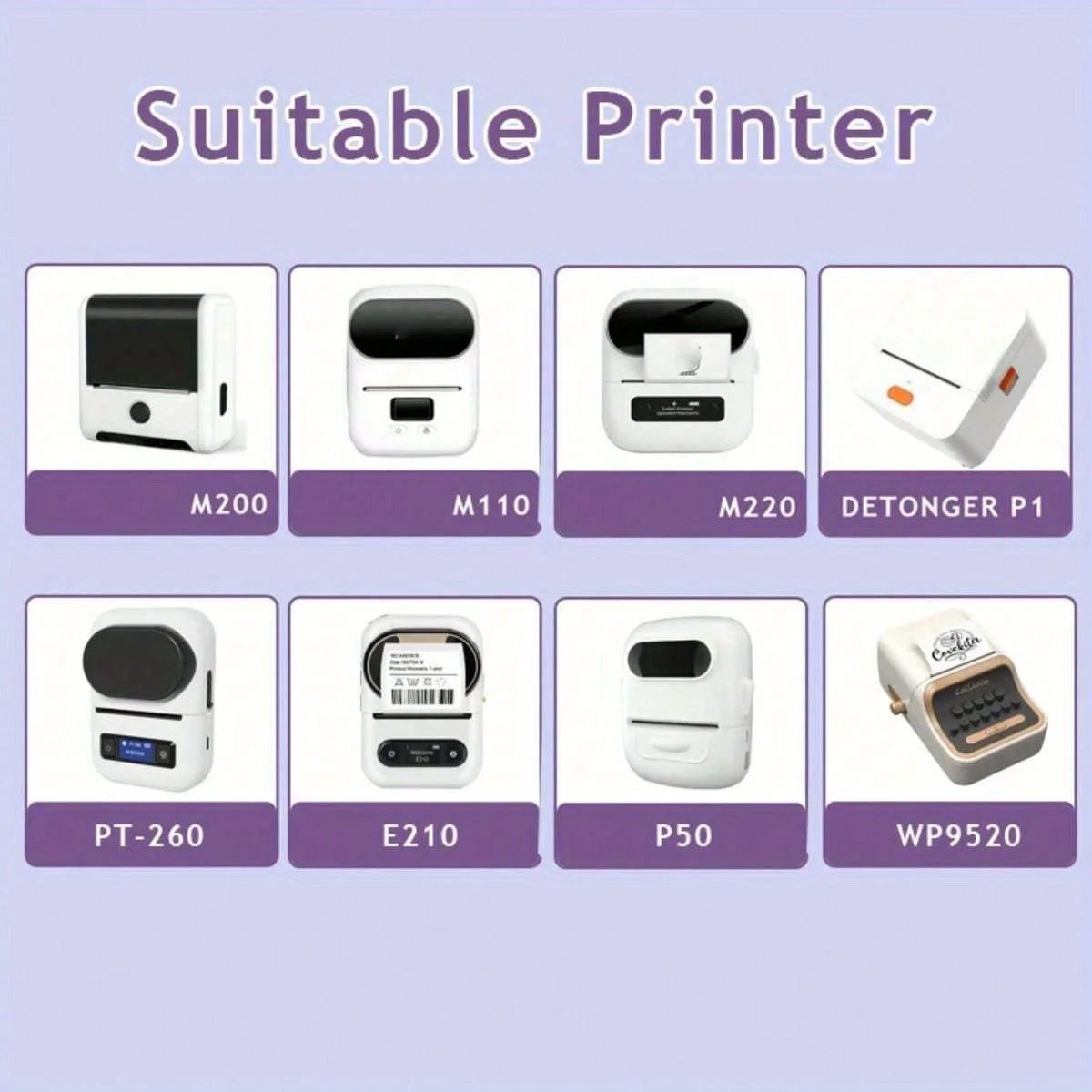 5Rolls M110/M200/M220/M221 Multifunctional Self-Adhesive Labels, 40x30mm(1.57 "x1.18") Thermal Label Paper, for Mini Label Maker