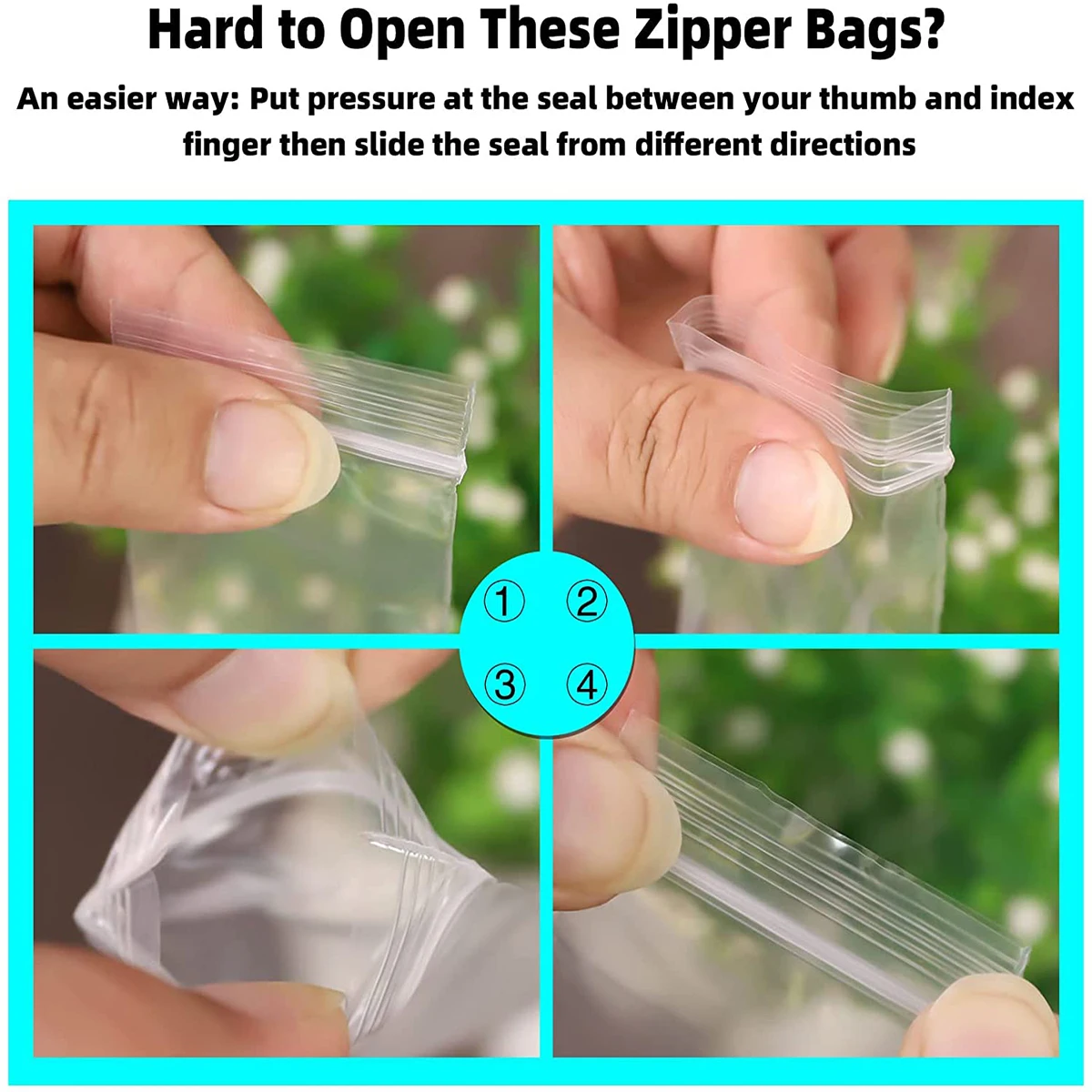 Thick Small Clear Zip Lock Plastic Bags Reclosable Transparent Bag Food Packaging Ziplock Storage Bags Jewelry Packing Poly Bag 6