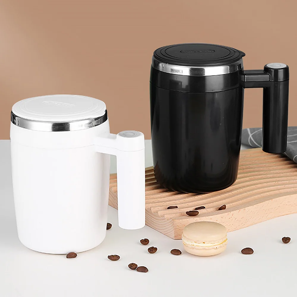 Selbstrührende Tasse 380 Ml – Automatische Magnetrührfunktion, Aus 304 Edelstahl | Mit Deckel, Für Kaffee, Tee & Shakes