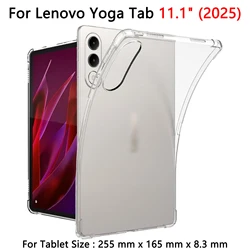 Clear Soft TPU Slim Lightweight Anti - Fall Back Cover Shell - Yoga Tab 11.1 (TPU Protection Case)