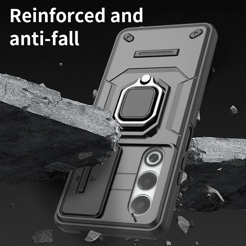 Armor Shockproof Case with Magnetic Stand Holder and Ring Grip