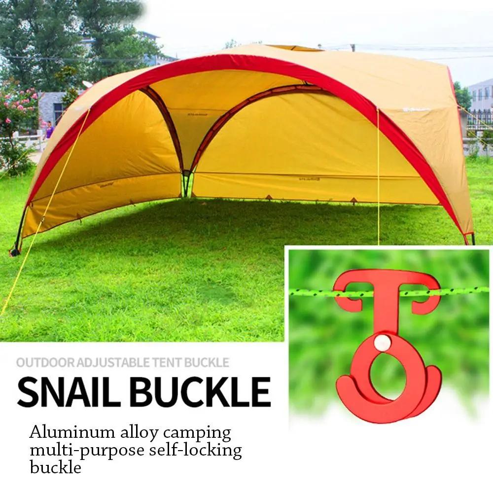 

3PCS/Pack Outdoor Camping Aluminum Rope Hanger O type Paracord Rope Buckle Travel Kit Survival Buckle Circular automatic buckle