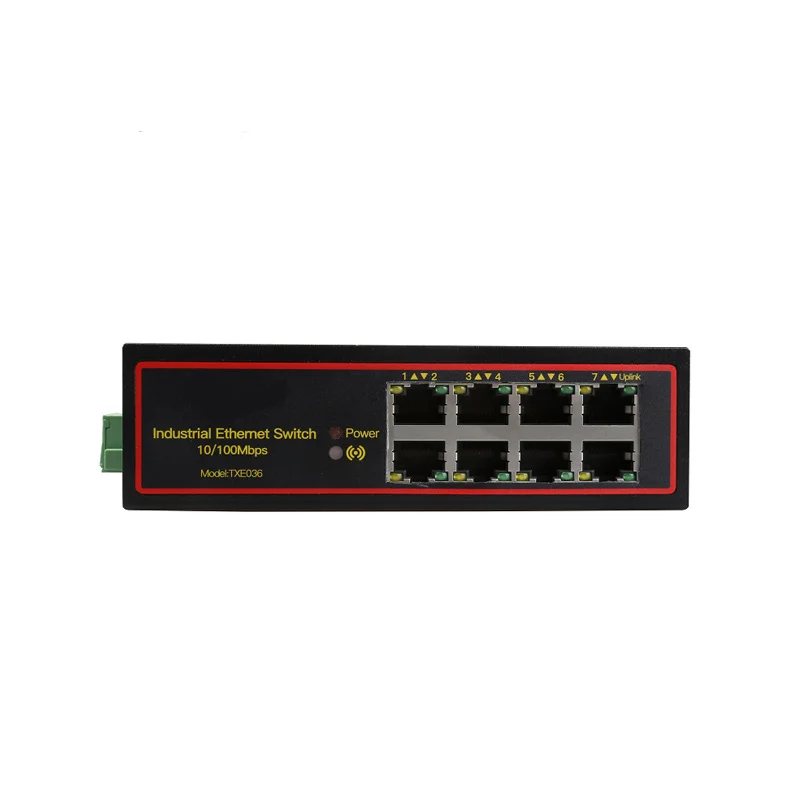 표준 프로토콜 802.3AF/AT 48 OUT/48V POE 스위치, 8 포트 산업용 이더넷 POE 스위치 10/100Mbps