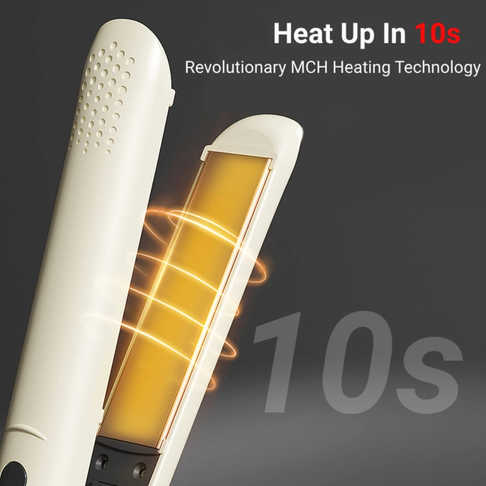 New 2 in 1 Professional Hair Straightener with 4 Gears Heat Ceramic Ionic Fast Heat-Up Negative Ion Hair Flat Iron Lcd Display 2