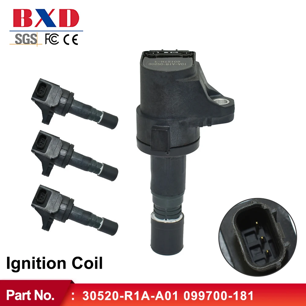 

1/4pcs Ignition Coil 30520-R1A-A01 099700-181 For Acura ILX 2013-2015, Honda Civic 2012-2015, HR-V 2016-2017