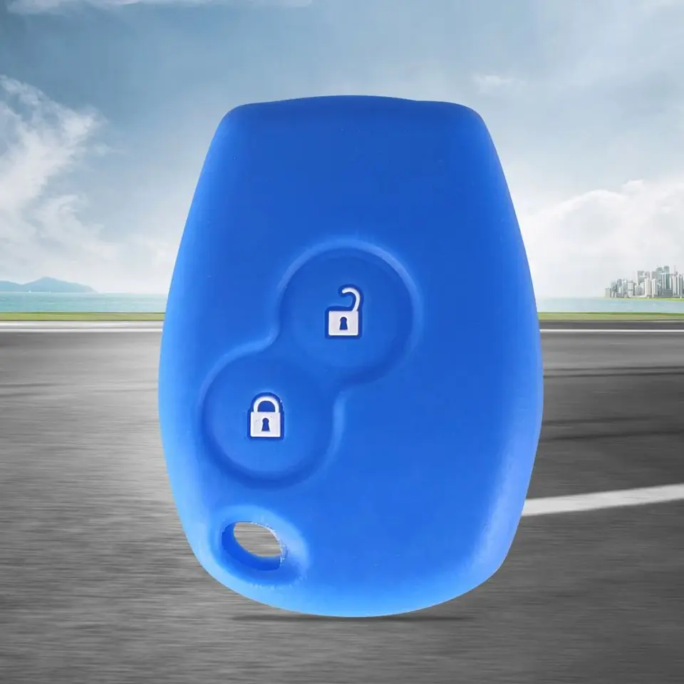 Custodia In Silicone Morbido Per Chiave Auto Renault/Dacia/Nissan (2 Pulsanti) – Protezione TPU, Facile Da Installare