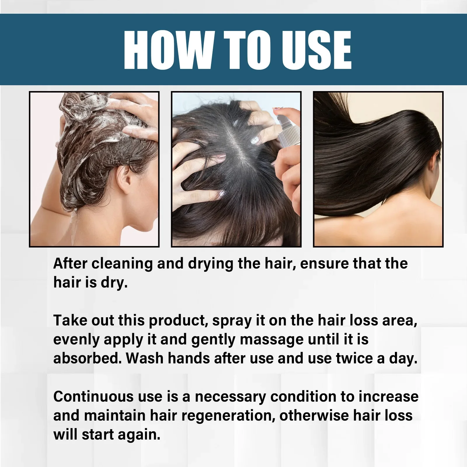 Tight Hair Essence Anti Hair Loss Spray Soothe Dense Nourishing Repair Scalp Follicle Promote Growth Treatment Serum Liquid