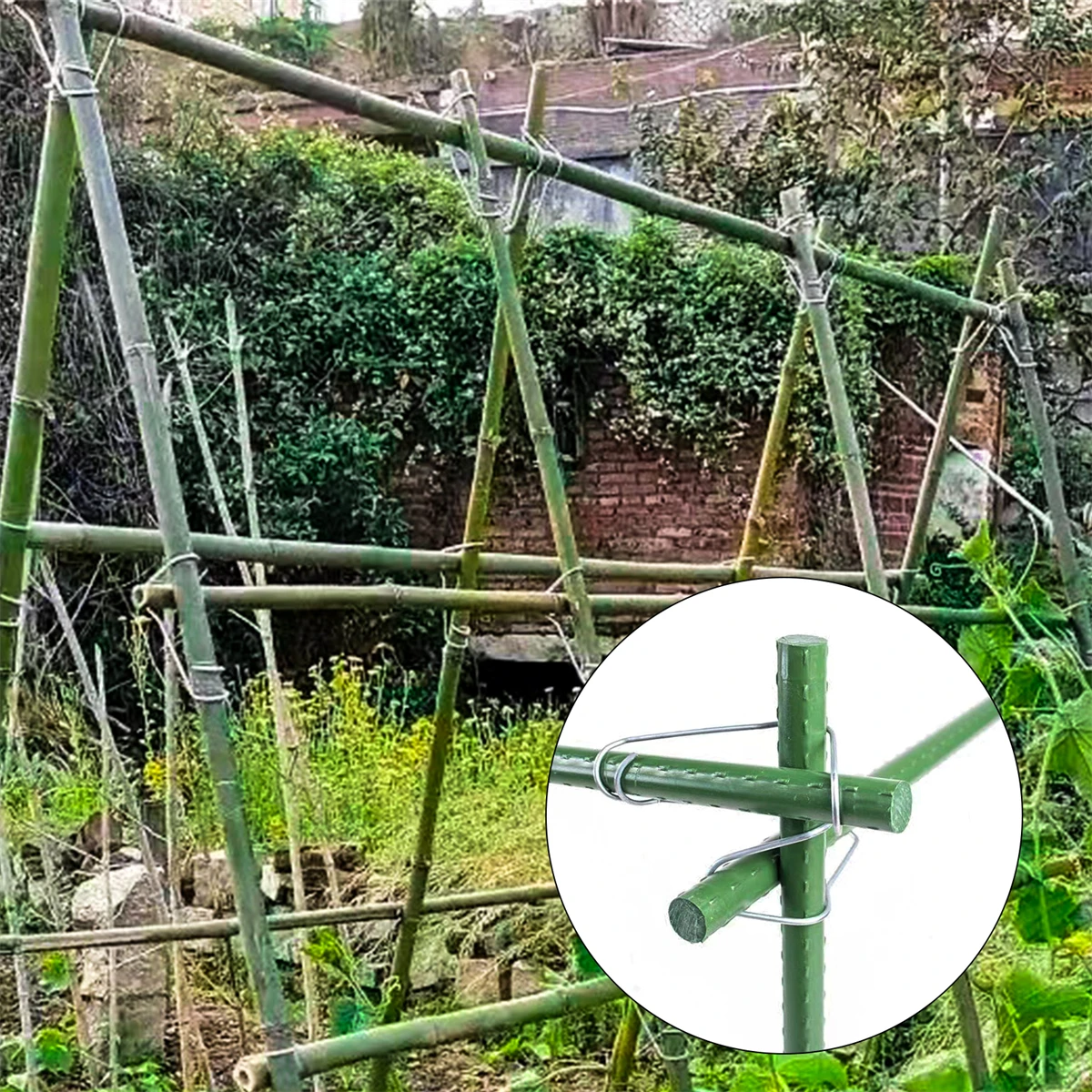 Plant Clips Plastic Plant Clips Plant Climbing Support Plant Support Connector Plant Trellis Steel Clip Garden Orchard 8/11/16/20mm Pipe Flower Vegetable Fruit Vine Climbing Support Buckle 10/20/50/100Pcs