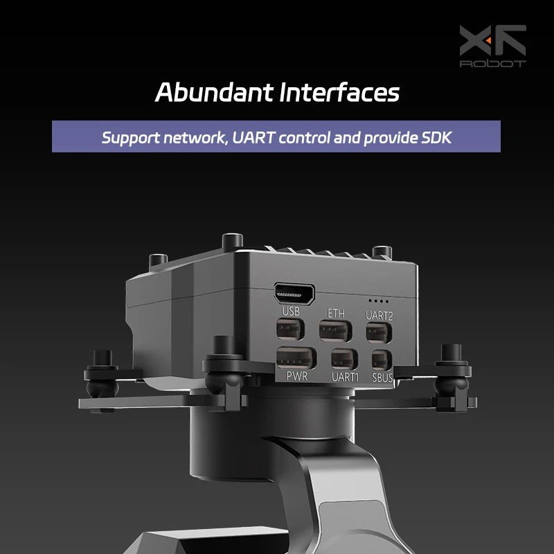 XF-Z-2Mini cardan 3 axes Intelligent 4K Vision nocturne polychrome double capteur Micro Pod caméra à cardan infrarouge 6