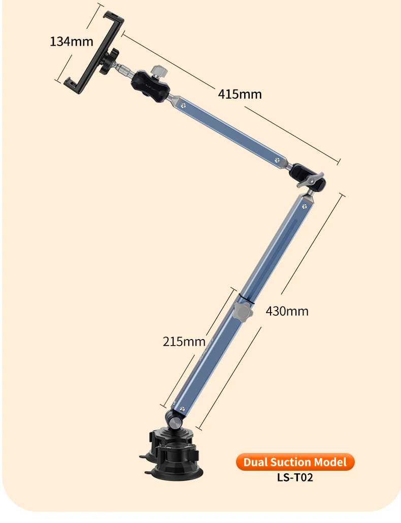 Longo Retrátil, Suporte Preguiçoso para iPad, 360 Graus, 4 a 12,9