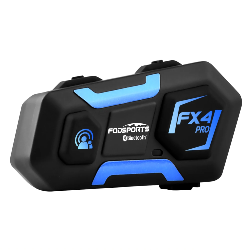 Fodsports FX4 Pro Motorcycle Intercom Moto Bluetooth Headset for Helmet  Intercomunicador Earphone 4 Riders Stereo Headphone FM