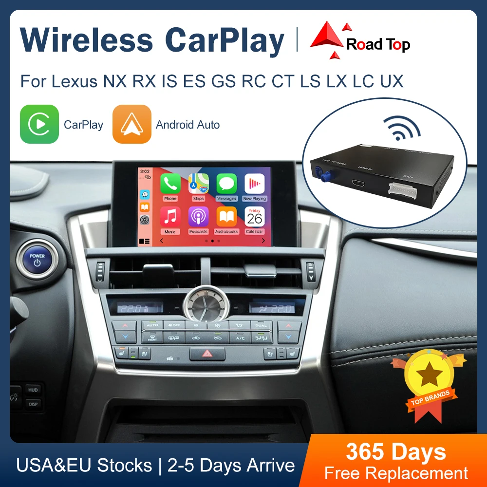 Wireless CarPlay Android Auto for Lexus NX RX IS ES GS RC CT