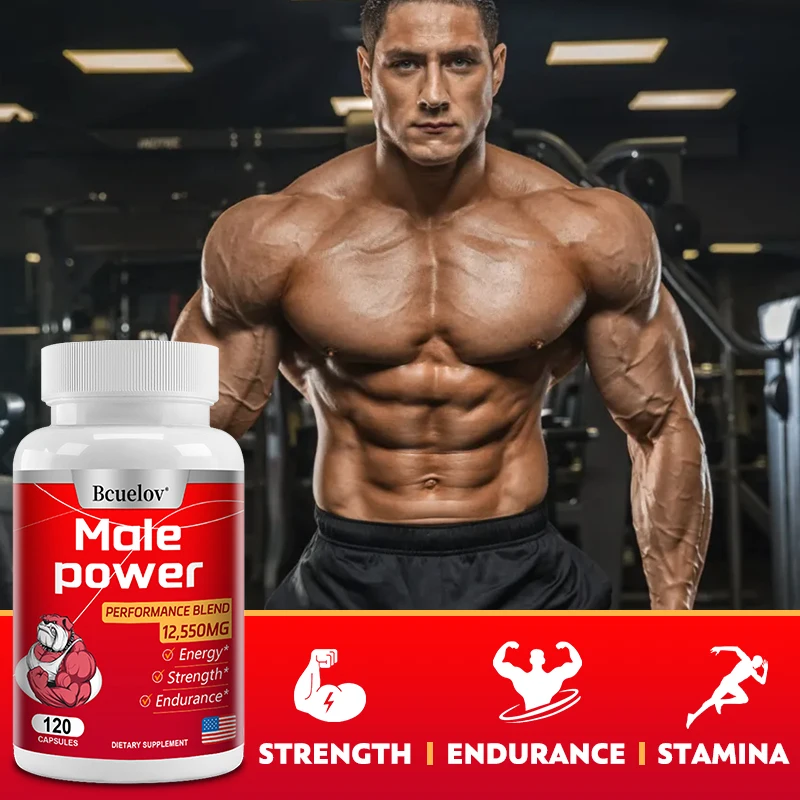 Men's Energy Supplement-Athletic Strength and Energy Levels, Muscle Mass, Non-GMO and Gluten-Free