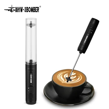 MHW-3BOMBER Montalatte elettrico USB ricaricabile Montalatte portatile Montalatte Frullino per le uova Frullatore per alimenti Strumenti per caffè espresso 1