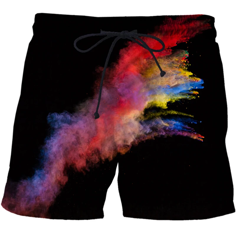 mens casual shorts Men's Speckled tie dye pattern Beach Shorts 3D Pattern Boardshorts Men/Women Short Pants Swimwear Men Board Shorts Shorts Casual black casual shorts