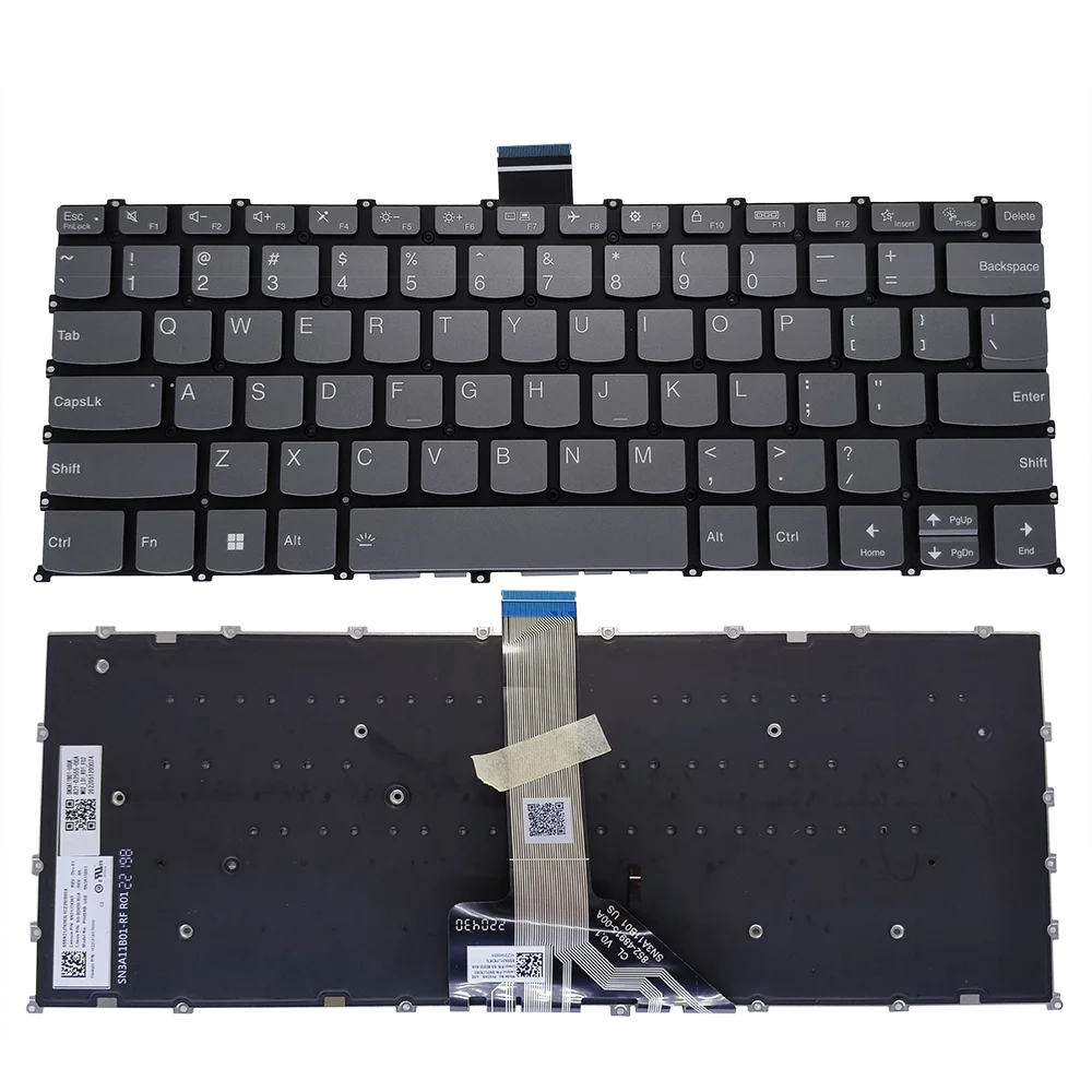 Notebook us Keyboard Luz de Fundo para Lenovo Ideapad Pro 514 14aph8 14arp8 14irh8 83am Sn21j76363 Ph4sxb-use us - Imagem 5