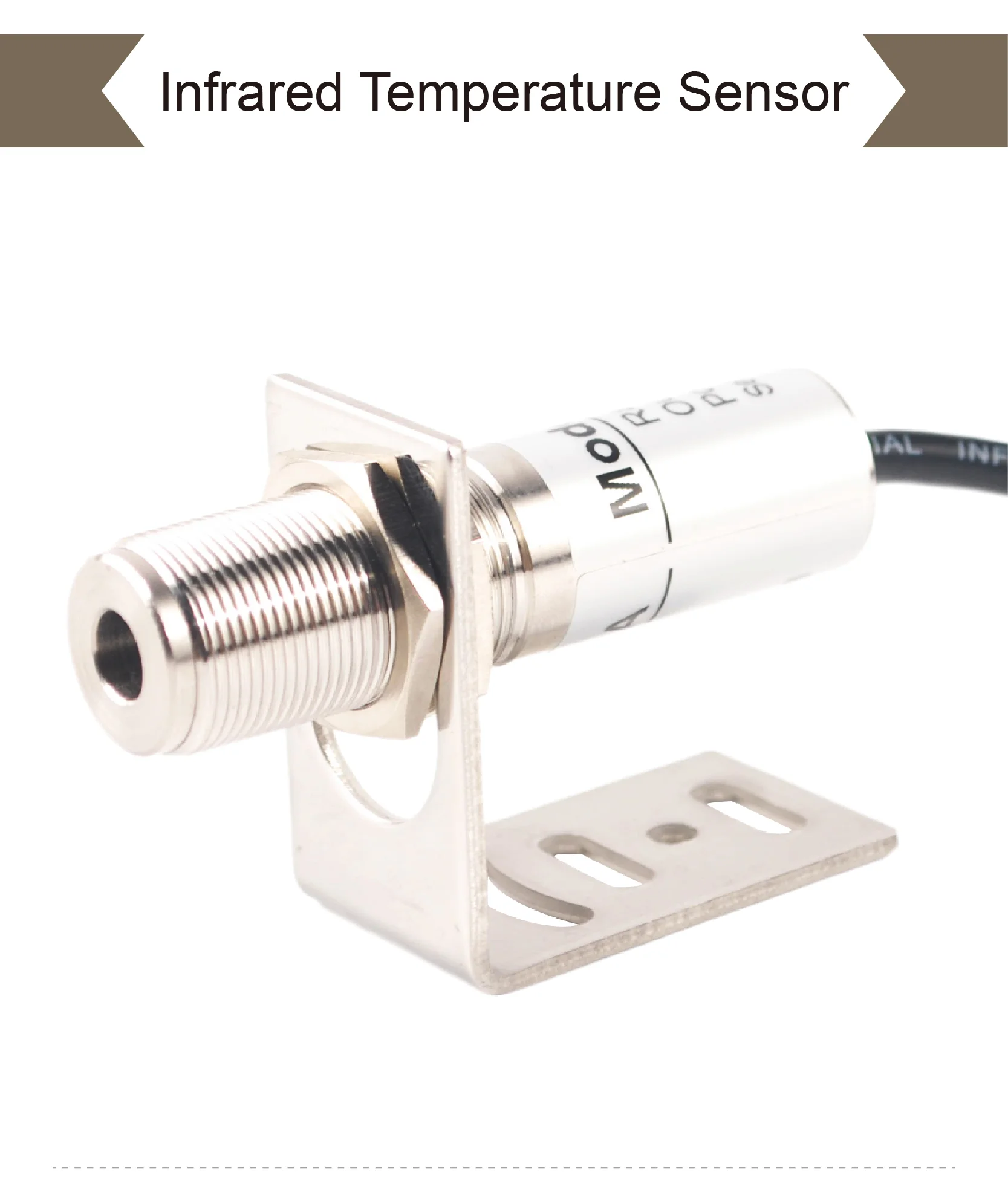Infrared Temperature Sensor Non-Contact Pyrometer Probe 0-600C 4-20mA RS485 0-10