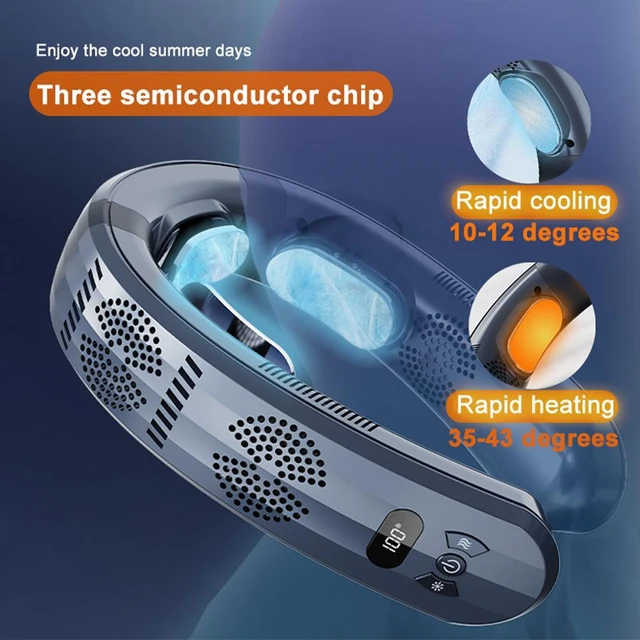 1 Second rapid heating Semiconductor Refrigeration 2in1 Heater Cooling Fan  Bladeless Fan USB Leafless Hanging Fans