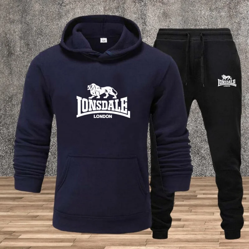 Men's casual winter set fabric close-up