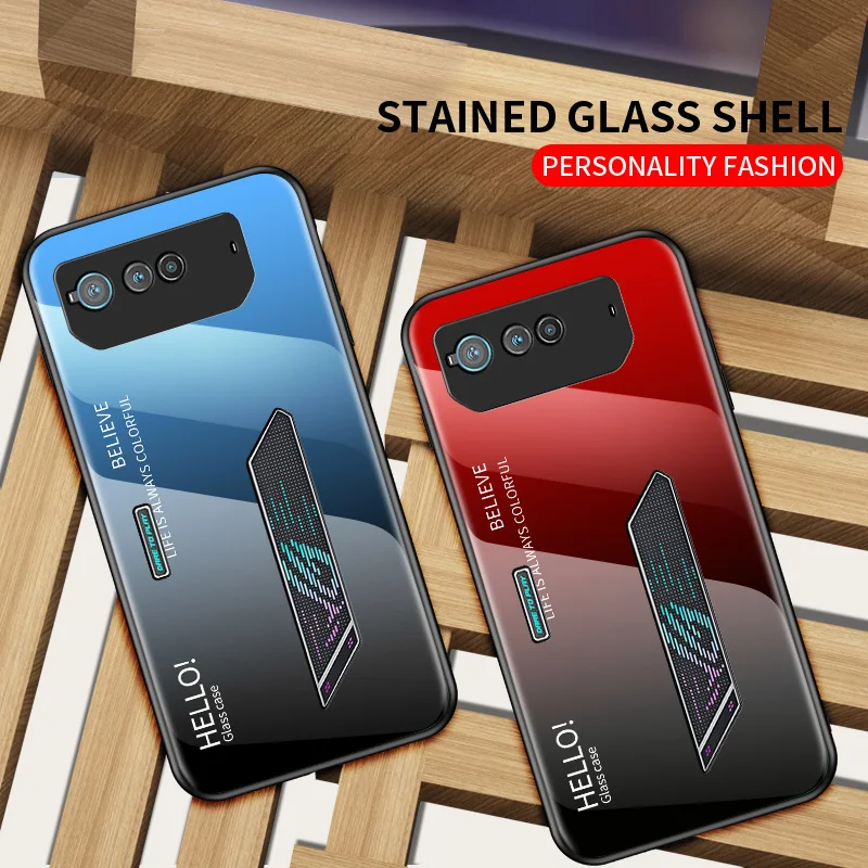 Armor PC For Asus ROG Phone 6 6D Glass Case Mirror Hard Protective