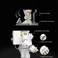 Technical Creative Space Aerospace Figures Building Block Spaceman MOC Model Assemble Space Astronaut Bricks Toys For Kids Gifts 6