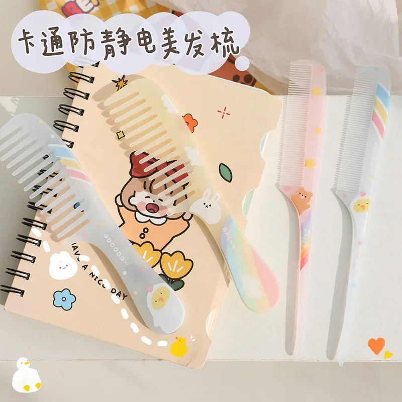 Hair Brush Comb Baby Hair Comb Cute Cartoon Anti-static Hair Dressing Comb Curly Hair Portable Travel Comb for Kids Girls Students Baby Care