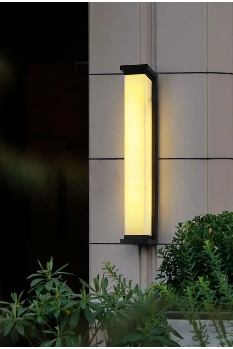 Description Picture 6 of itemModern Stainless Steel LED Wall Light Waterproof IP65 85~265V Lmitated Marble Porch Lamp For Outdoor street path sconce Lighting