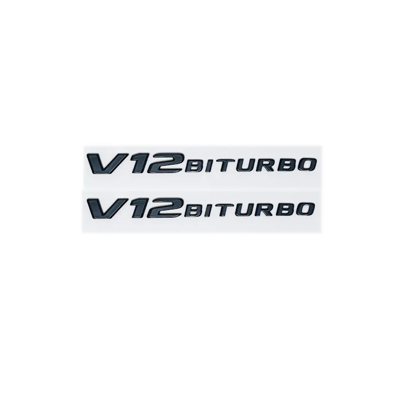 Premium Universal Car Fender Emblem Badge - V8 BITURBO 4MATIC+ Design
