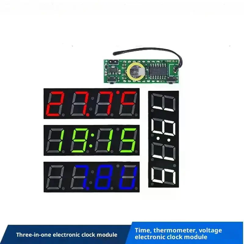 Digital Clock Modification DIY Time/Voltmeter Car Clock Modification RX8025T Chip Digital Clock ...