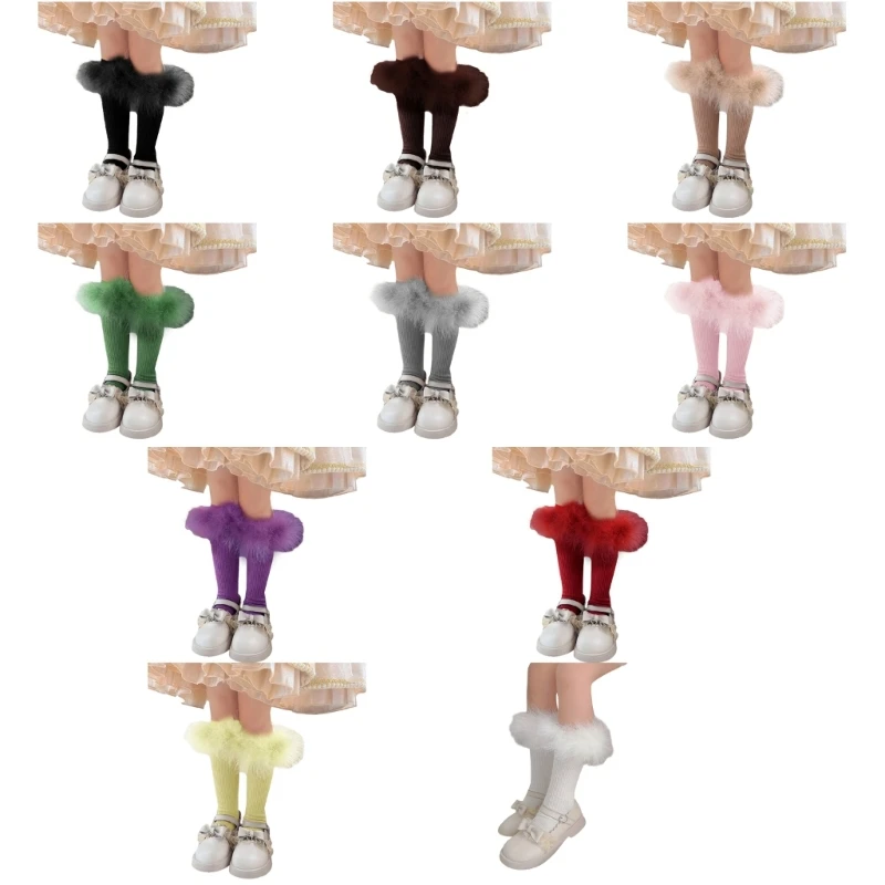 

Plush Socks Student Knee High Socks Little Girl Socks Winter Foot Warmers