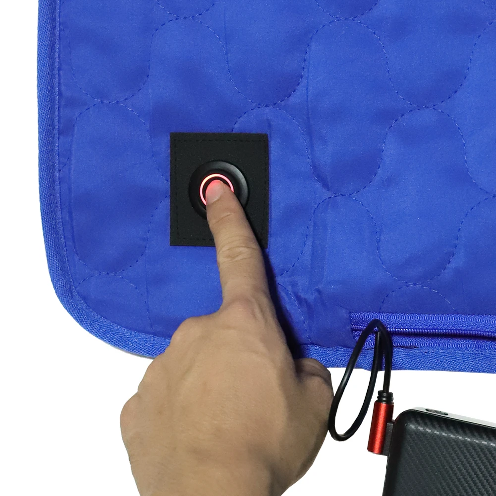 Description Picture 6 of item7 Zones Heating Sleeping Mat USB Electric Heating Pads 38 To 65℃ 3 Gear Insulation Heated Sleeping Mattress for Outdoor Camping