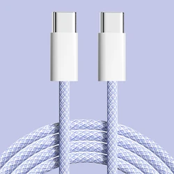 60W USB - C to USB - C Fast Charging Cable - High - Speed Power Delivery Charger for Smartphones and Devices (PURPLE)