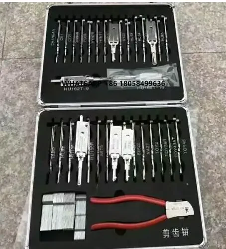 핫세일 LISH 2 in 1 금고 열쇠 따기 도구 세트 및 디코더 도구 세트 32종..