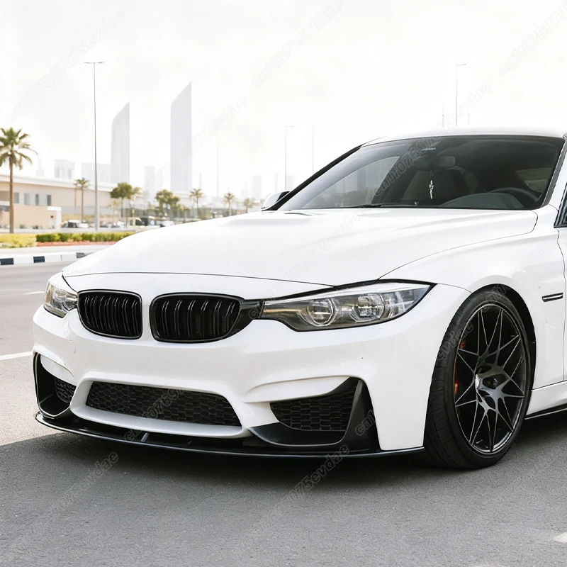 BMW 3 시리즈 F30 2012 2013 2014 2015 2016 2017 2018 M3 M4 스타일 자동차 프론트 범퍼 립 스포일러 스플리터 바디 개조 키트