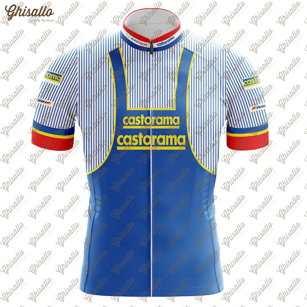 Blue Retro Team Cycling Jersey Set for Men, Road Bike Equipment, Cycling Shirt, Clothing, Shorts, Quick Dry, Bicycle Clothes