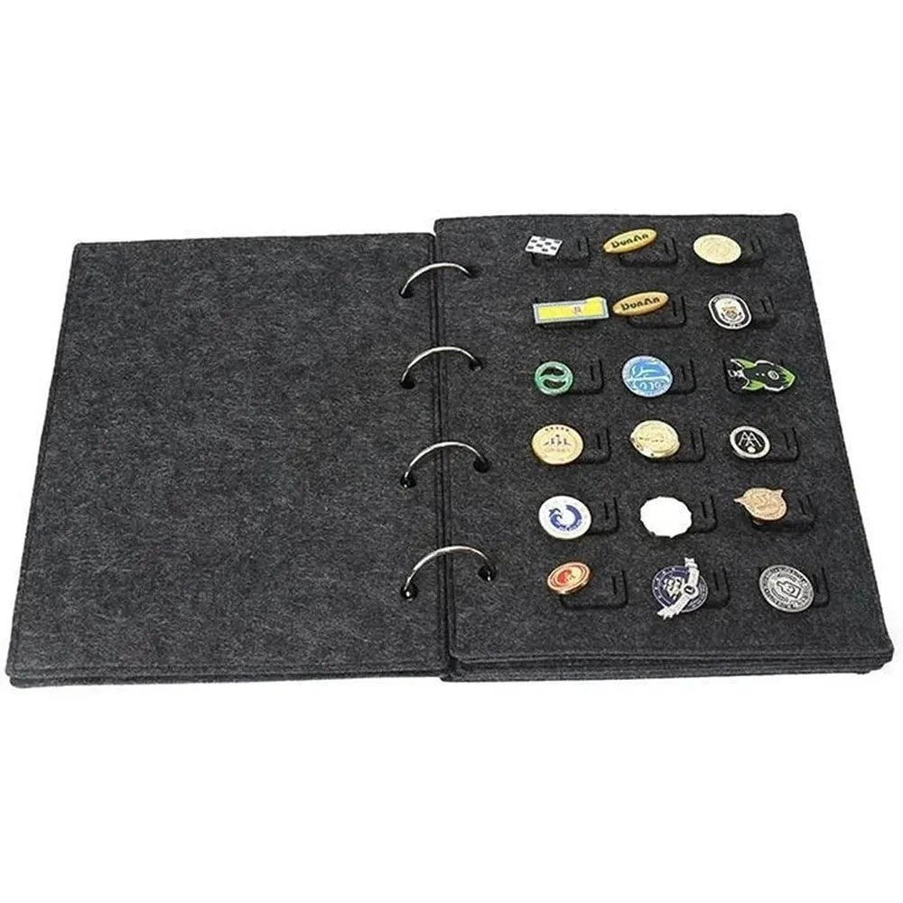 Felt Pin Brooch Display Storage Book Metal Badge Chest Holder Box Pennant Brooch Board School Badge Case Container Collection